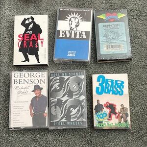 Columbia CASSETTE TAPES Records Collection - Black, White, Red